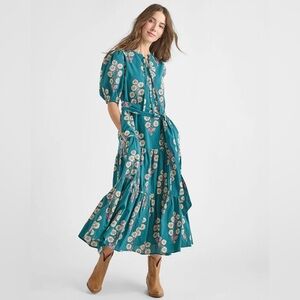 Evergreen Buttercup Floral Indira Dress